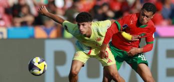 Morocco’s 1-4-4-2 build-up v. Spain